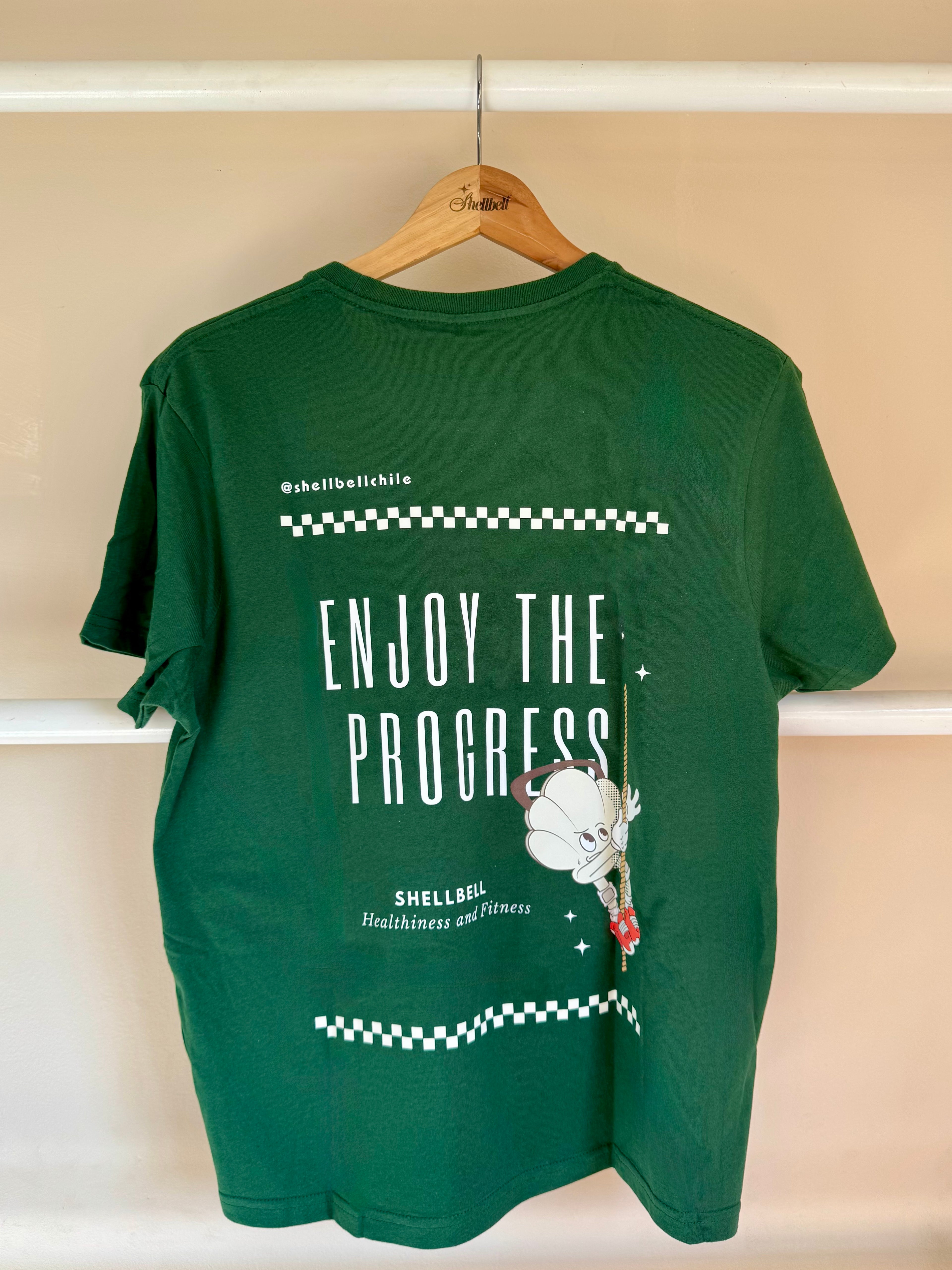 Polera Negra Enjoy the Progress